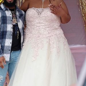 Blush pink prom dress